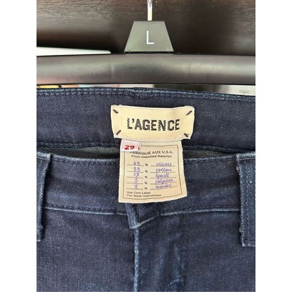 L’AGENCE Dark Blue Wash High Waisted Skinny Jeans Size 29 - Picture 4 of 5